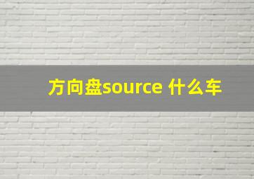 方向盘source 什么车